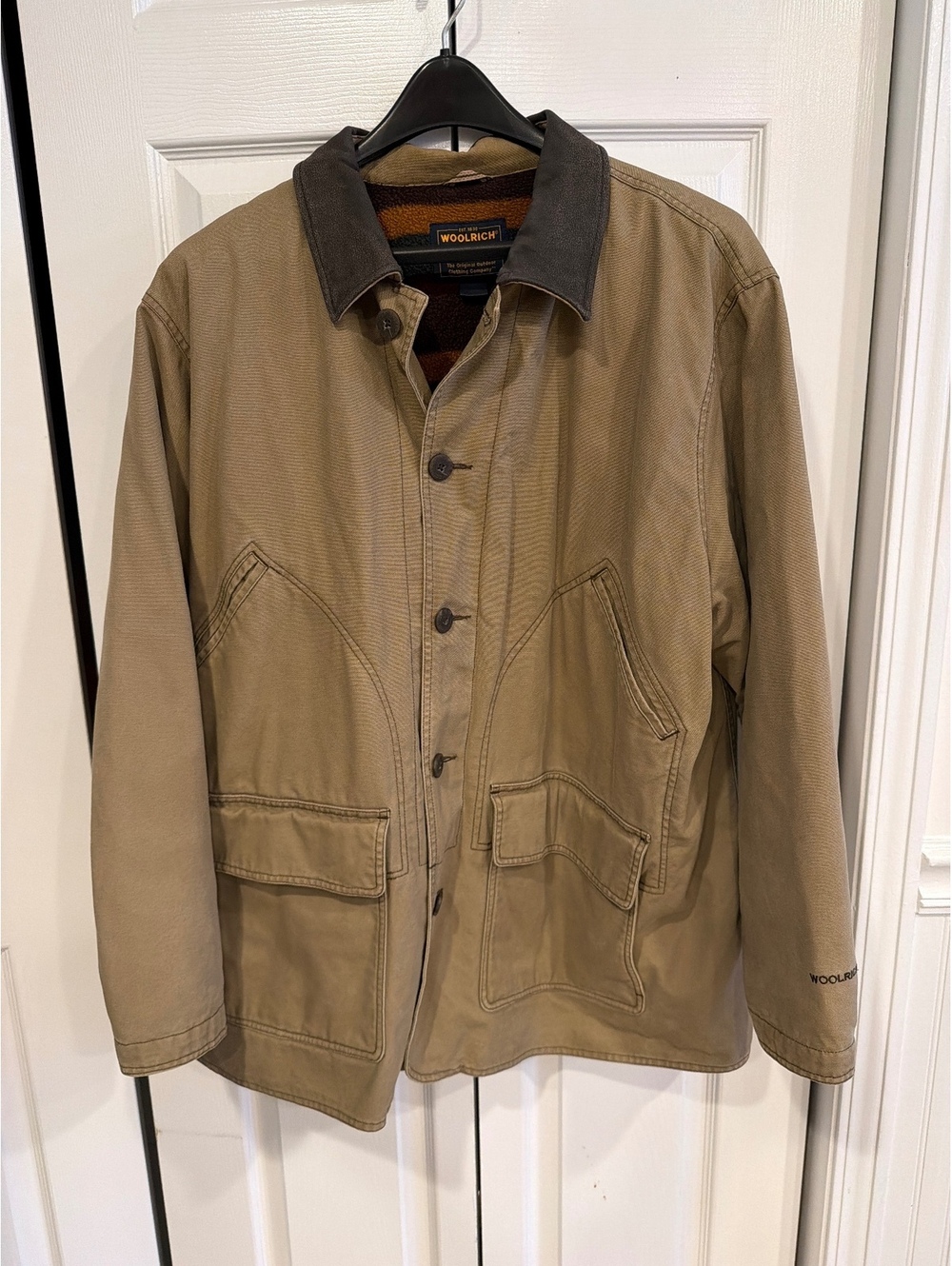 Vintage Woolrich Blanket Lined Canvas Barn Jacket Chore Coat Men's XL Mint cond